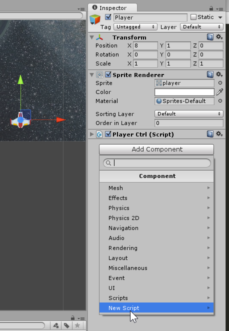 Adding a new script